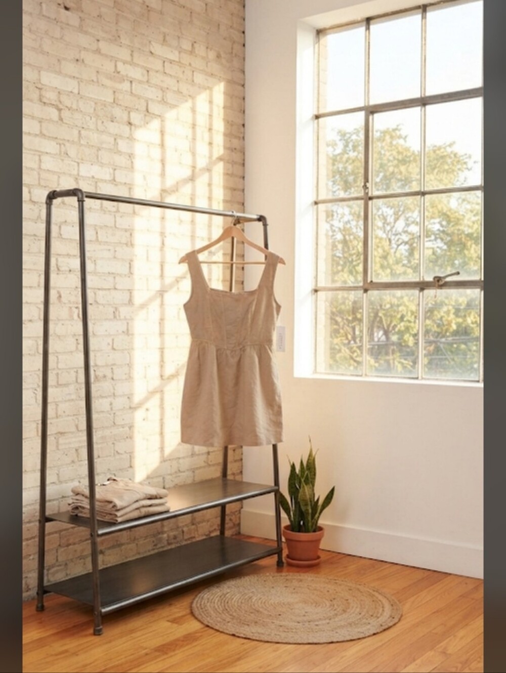 Sleeveless Mini Dress in Beige - Women's Summer Dress